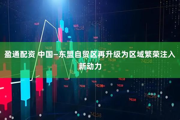盈通配资 中国—东盟自贸区再升级为区域繁荣注入新动力