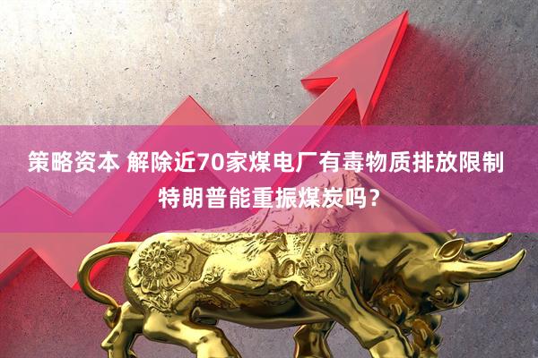 策略资本 解除近70家煤电厂有毒物质排放限制 特朗普能重振煤炭吗？